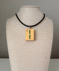 Series 11: Necklace from 1930s-1940s Vintage Mahjong Tile, Two Bam, Number 20 of 144