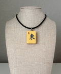 Series 11: Necklace from 1930s-1940s Vintage Mahjong Tile, East, Number 35 of 144