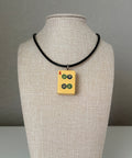 Series 11: Necklace from 1930s-1940s Vintage Mahjong Tile, Four Dot, Number 4 of 144