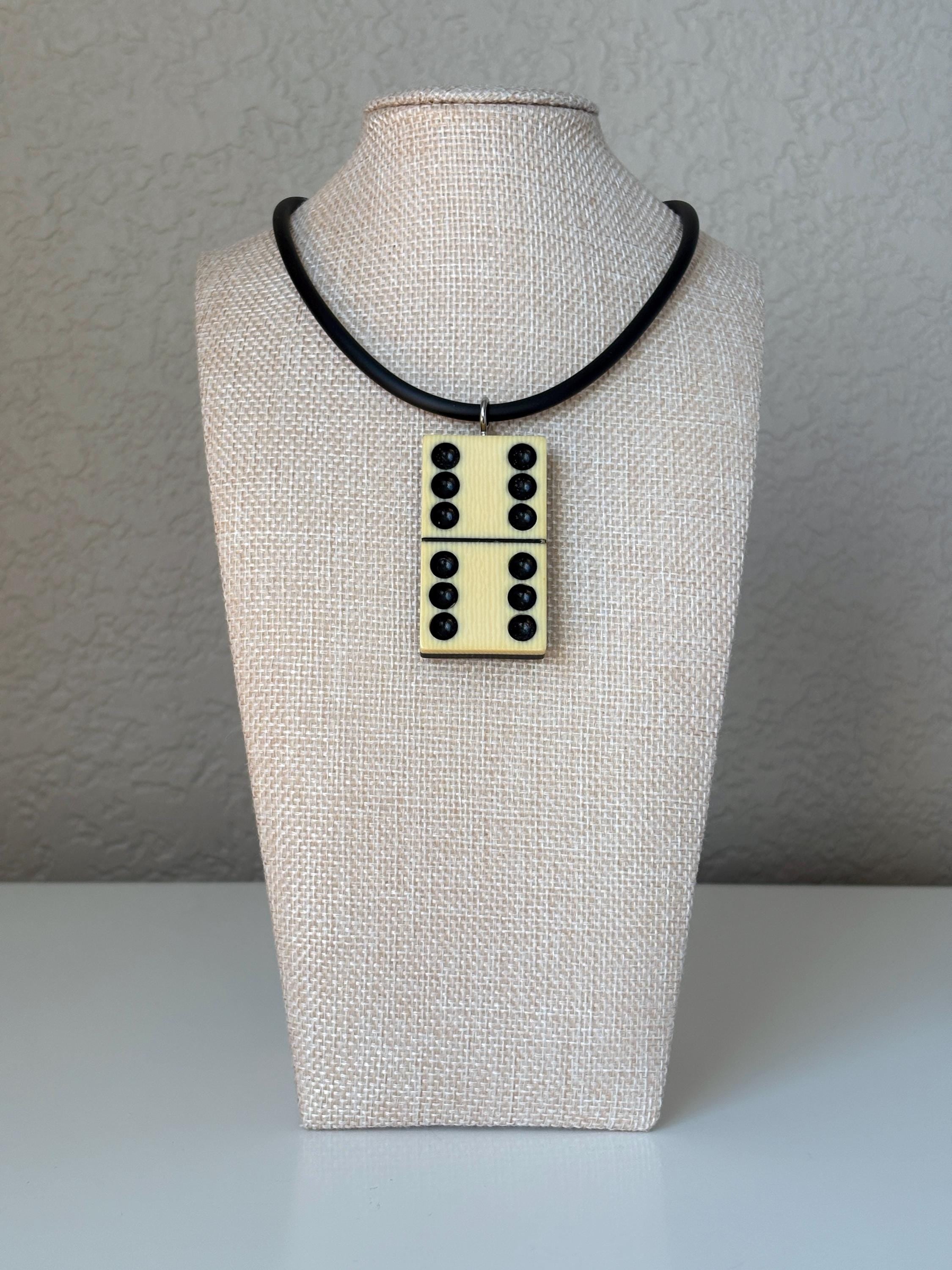 Series 7: Custom Vintage Elkloid Domino Necklace, Number 28 of 28