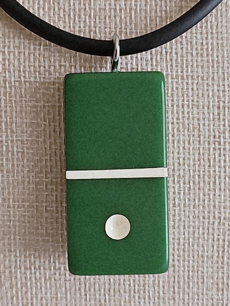 Series 2: Vintage Puremco Domino Necklace, Mid-century, Green, Number 2 of 28