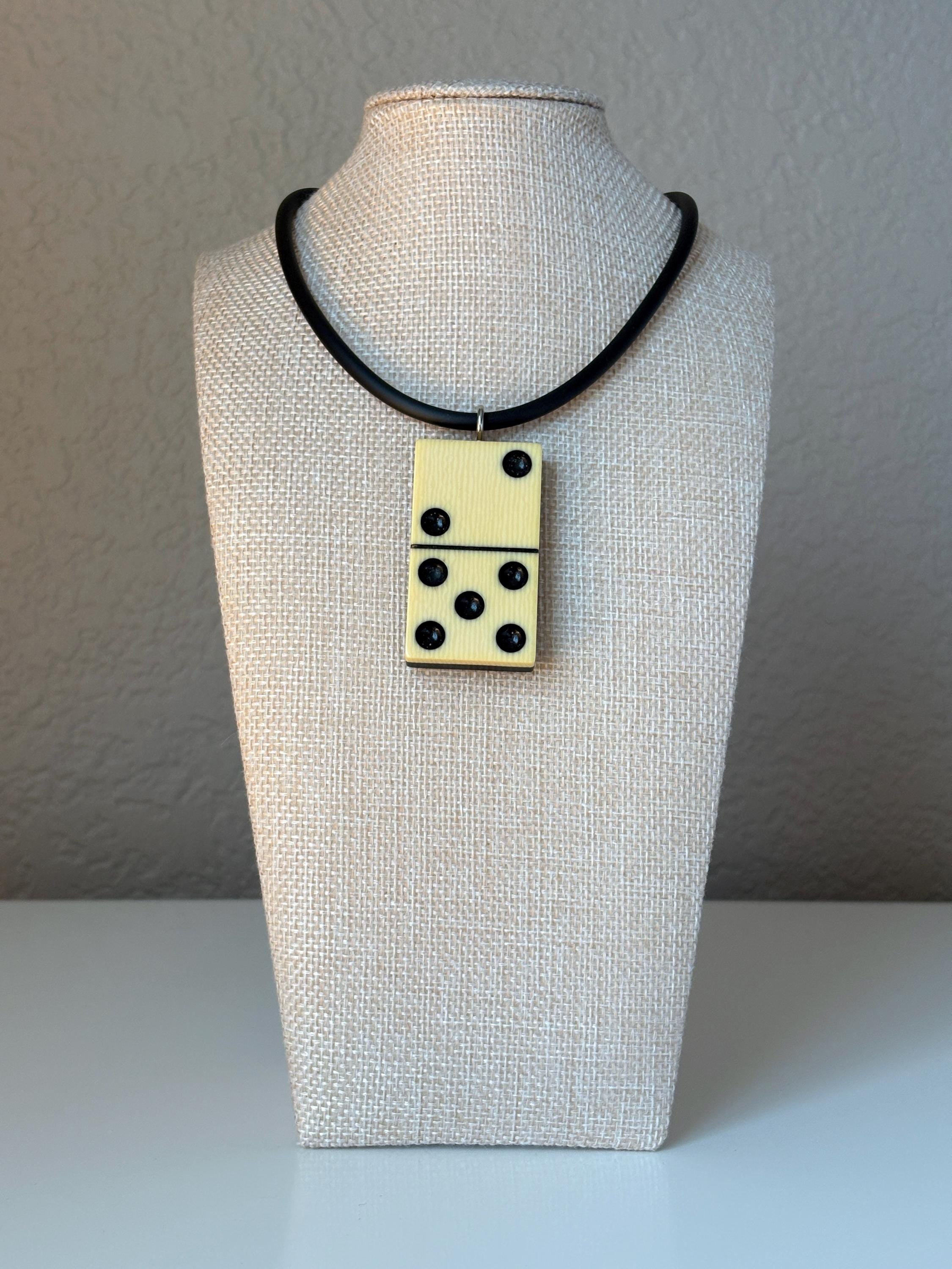 Series 7: Vintage Elkloid Domino Necklace, 1930s, Number 17 of 28