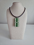 Series 2: Vintage Puremco Domino Necklace, Mid-century, Green, Number 28 of 28