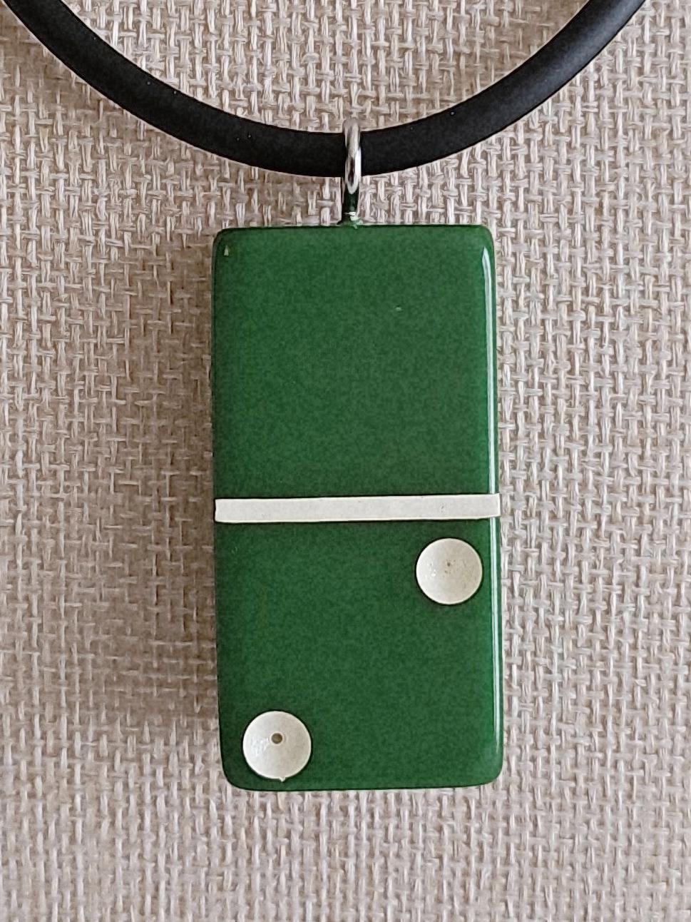 Series 2: Vintage Puremco Domino Necklace, Mid-century, Green, Number 3 of 28
