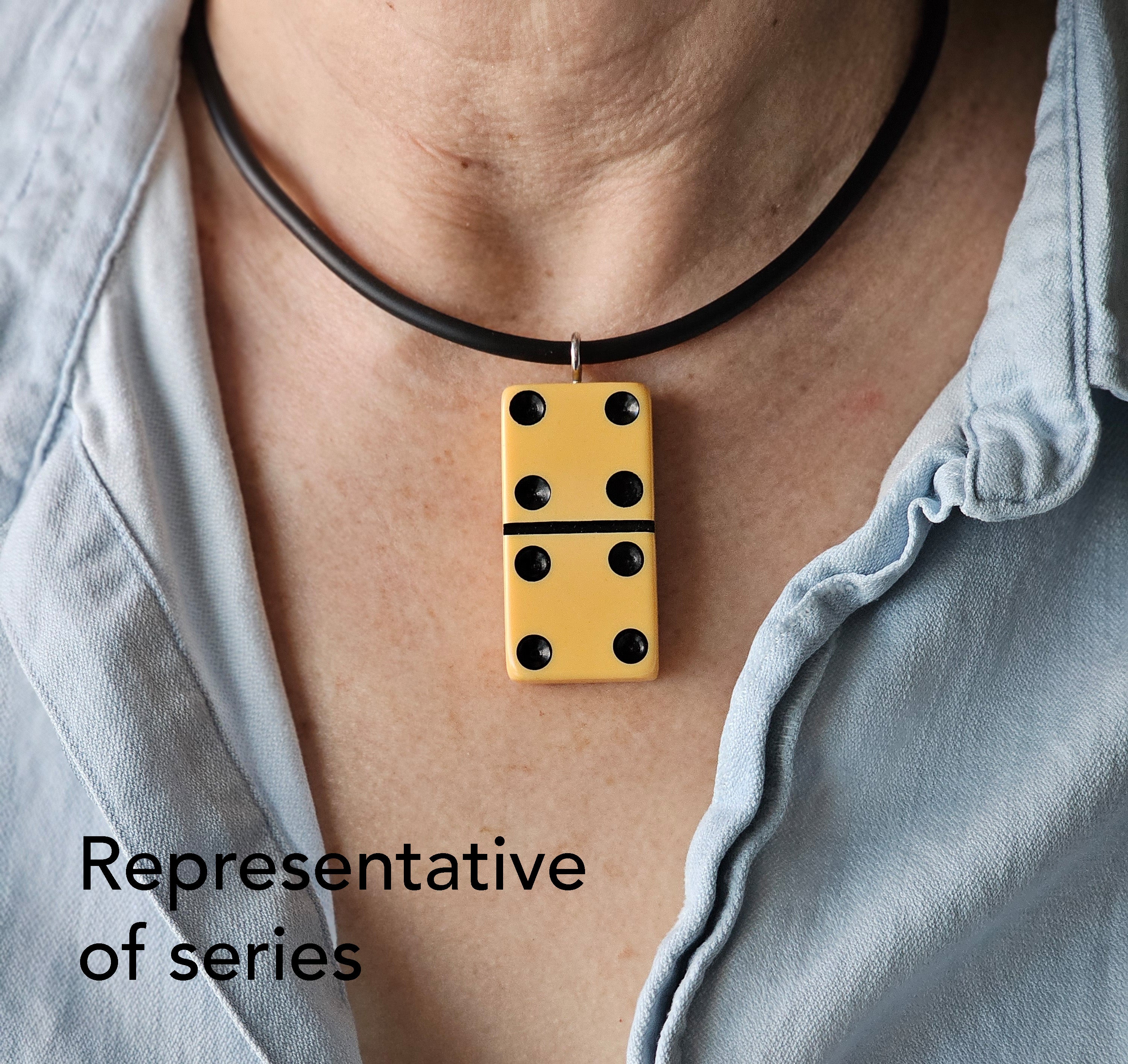 Series 1: Vintage Puremco Domino Necklace, 1950s, Number 22 of 28