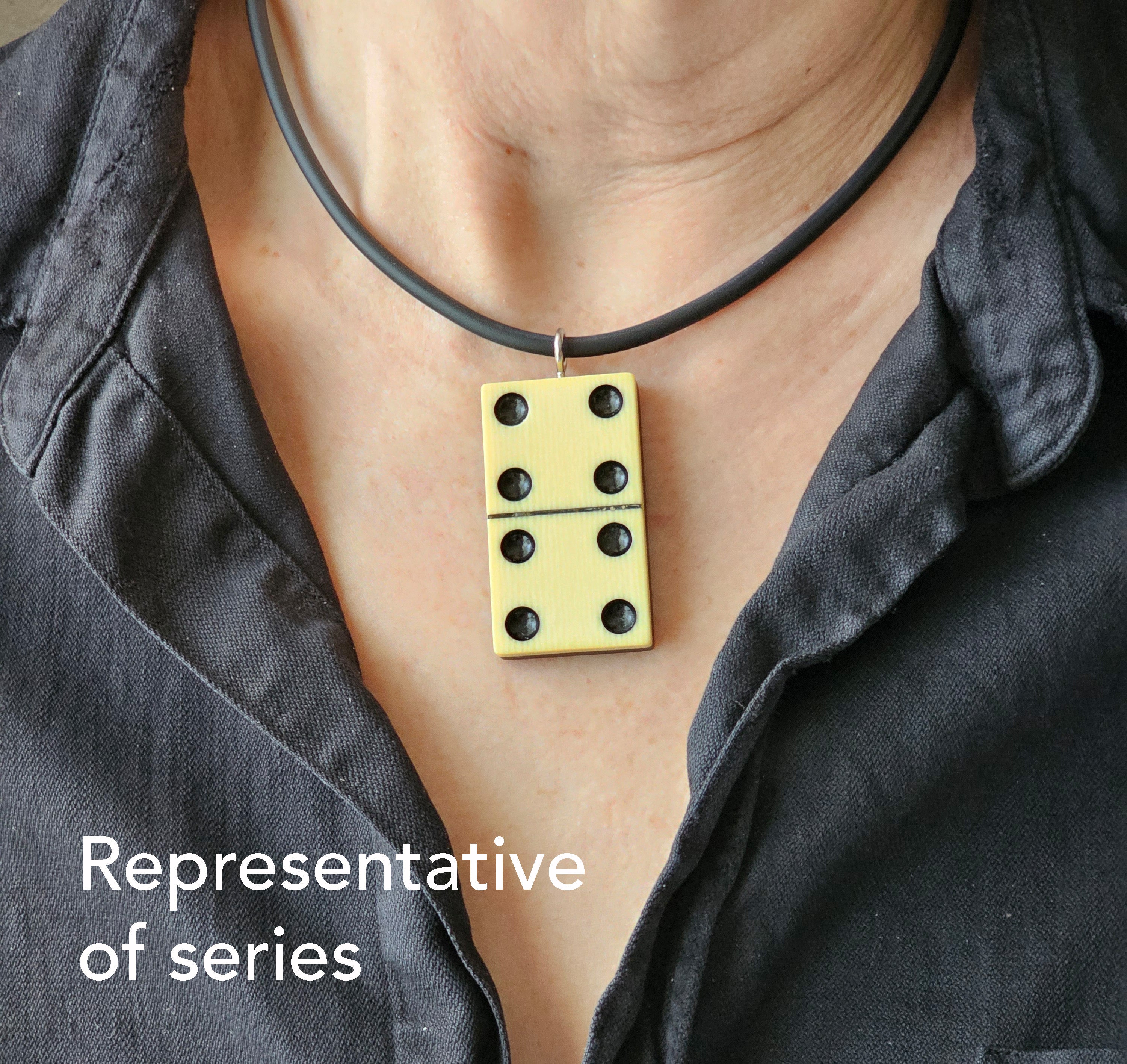 Series 7: Vintage Elkloid Domino Necklace, Number 19 of 28